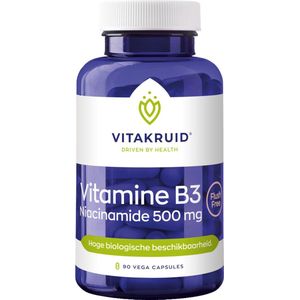 Vitakruid Vitamine B3 Niacinamide 500 mg 90 Vegetarische capsules