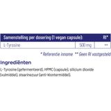 Vitakruid L-tyrosine 500 60 vegetarische capsules