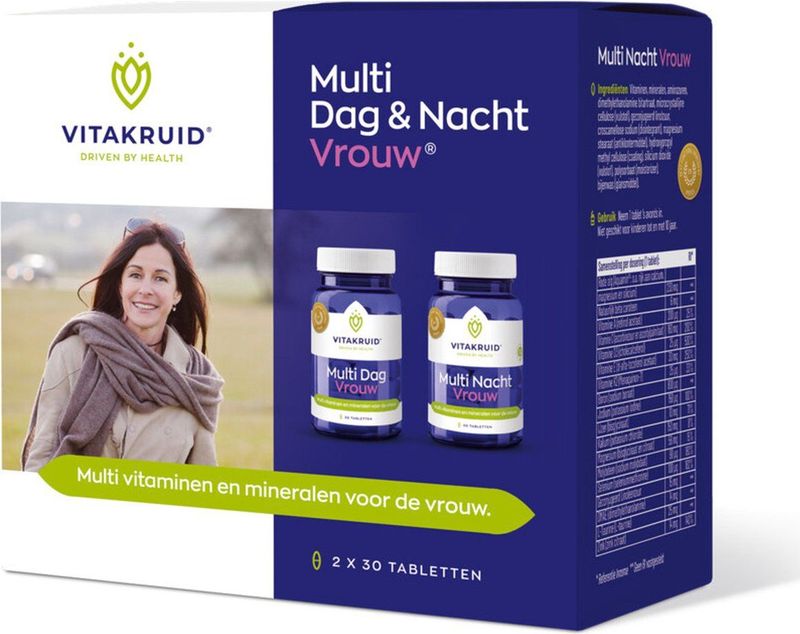 Vitakruid Multi dag & nacht vrouw 2x30 tabletten 60 tabletten