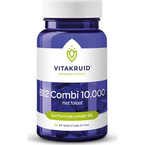 Vitakruid - B12 Combi 10.000 - Voedingssupplement - Smelttabletten - Met Folaat