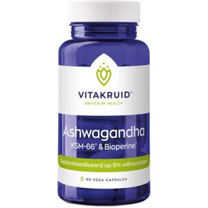 Vitakruid Ashwagandha ksm-66 & bioperine 60 vegetarische capsules
