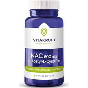 Vitakruid NAC 600 mg N-Acetyl-L-Cysteine 60 Vegetarische capsules