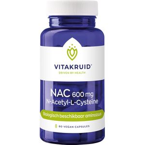 Vitakruid NAC 600 mg N-Acetyl-L-Cysteine 60 Vegetarische capsules