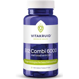 Vitakruid B12 Combi 6000, folaat & P-5-P (120 zuigtabletten)