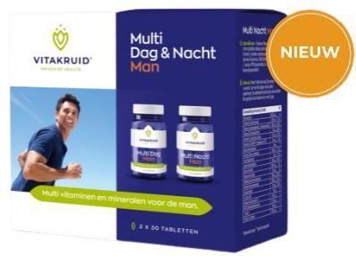 Vitakruid Multi dag & nacht man 2 X 30 stuks 30 Tabletten