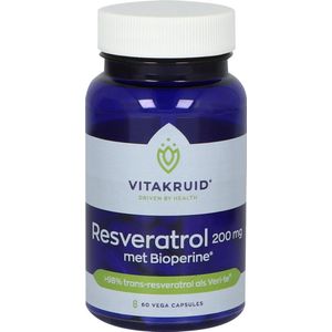 Vitakruid Resveratrol 200 mg met bioperine 60 Vegetarische capsules