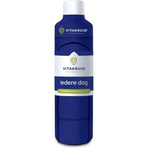 Vitakruid Waterfles met pillendoos 375ml 375 Milliliter