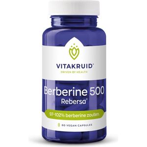 Vitakruid Berberine 500 Rebersa 97-102% berberine zouten 60 Vegetarische capsules