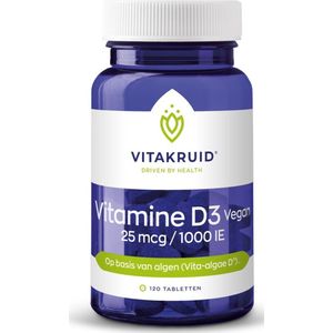Vitakruid Vitamine D3 Vegan 25mcg /1000IE 120 tabletten