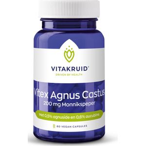 Vitakruid Vitex agnus castus 200mg monnikspeper 60 Vegetarische capsules