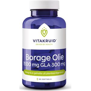 Vitakruid Borage Olie 1500 mg GLA 300 mg 60 softgels