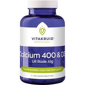 Vitakruid - Calcium 400 & D3 uit Rode Alg - 100 vcaps