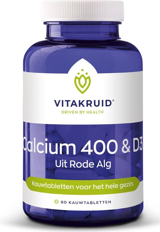 Vitakruid - Calcium 400 & D3 uit Rode Alg - 100 vcaps