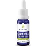 Vitakruid CBD Olie 10% full spectrum met MCT als drager 10 Milliliter