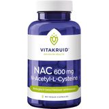 Vitakruid NAC 600mg N-acetyl L-cysteine 90 Vegetarische capsules