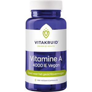 Vitakruid Vitamine A 4000 IE vegan 100 Vegetarische capsules