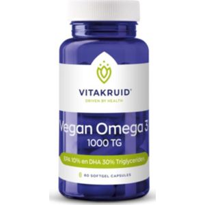 Vitakruid Vegan omega 3 1000 triglyceriden 300 DHA 100 EPA 90 Softgels