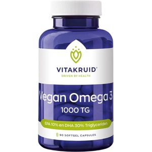 Vitakruid Vegan omega 3 1000 triglyceriden 300 DHA 100 EPA 90 Softgels