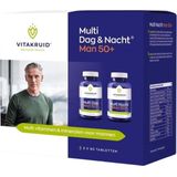 Vitakruid Multi dag & nacht man 50+ 2 x 30 tabletten 60 Tabletten