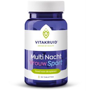 Vitakruid - Multi Nacht Vrouw Sport - 100% Vegan - 20 mcg Vitamine D