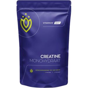 Vitakruid - Creatine Monohydraat Poeder - Vegan - 200 Mesh - Neutrale Smaak