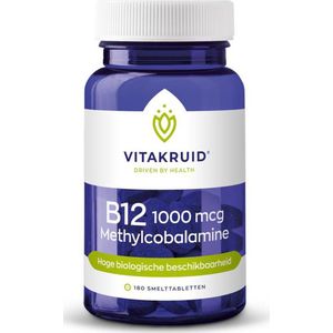 Vitakruid B12 1000 mcg Actief Methylcobalamine  180 Smelttabletten |