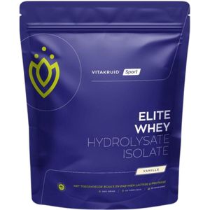 Vitakruid - Elite Whey Protein - Vanille - Poeder - 50% Hydrolysate 50% Isolate