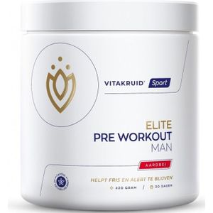 Elite - Pre Workout Poeder - 420 Gram - Natuurlijke Ingrediënten - Veganistisch
