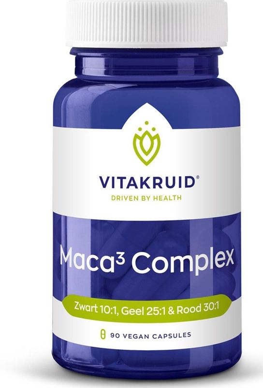 Vitakruid - Maca Complex - Zwart Geel Rood - Kruidenpreparaat - 90 Capsules