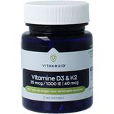 Vitakruid - Vitamine D3 & K2 Softgels - 90 Stuks - Voedingssupplement