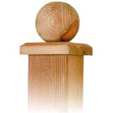 Intergard Paalornament hout bol paalkap voor tuinpaal 80mm