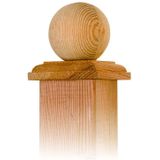 Intergard Paalornament hout bol paalkap voor tuinpaal 100mm