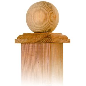 Intergard Paalornament hout bol paalkap voor tuinpaal 100mm