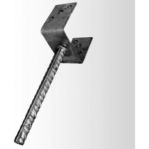 Intergard U-pergoladrager paalhouder licht lange pen 91mm