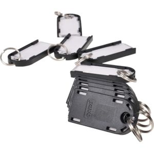 Sleutellabel pavo magnetisch 10st zwart