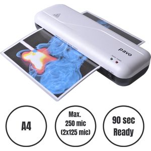 Pavo 8053940 Alaska Ignite lamineerapparaat A4, 2 x 125 micron