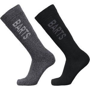 Barts skisokken met logo - set van 2 antraciet/zwart