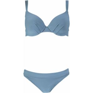 Bikini Barts Women Solid Wire Blue-Maat 44 C/D