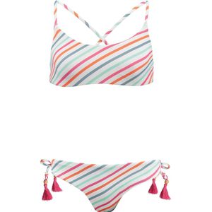 Airlie - Cross Back - Bikini - Wit - Gestreept - Polyamide