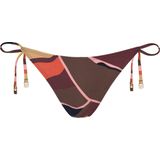 Barts Strik Bikinibroekje Ash Bruin/Roze/Rood/Geel