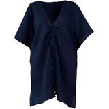 Barts - Adriatic - Blouse - Donkerblauw - Wijde Pasvorm - Halve Mouw