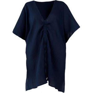 Barts - Adriatic - Blouse - Donkerblauw - Wijde Pasvorm - Halve Mouw