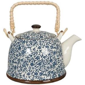 Clayre en Eef Theepot 14x14cm 0,7L Keramiek multi Aardewerk Clayre en Eef Theepot