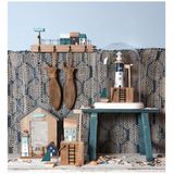 Clayre & Eef Stolp 26x15x33 cm Hout Glas Ovaal Glazen Stolp Stolp op Voet