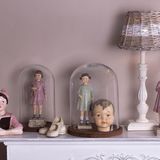 Clayre & Eef Stolp 28 cm Hout Glas Rond Glazen stolp