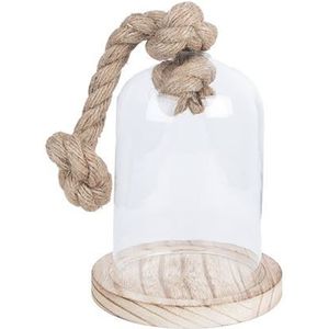 Clayre & Eef Stolp Ø 12x19 cm Transparant Glas Hout