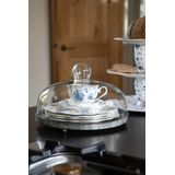 Clayre & Eef Stolp Ø 16x15 cm Grijs Ijzer Glas Rond Glazen Stolp