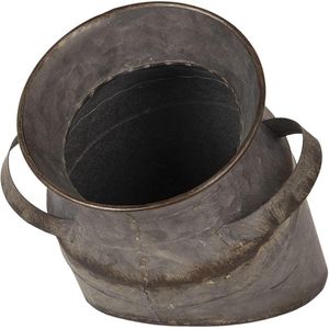 Clayre & Eef Decoratie Melkbus Ø 17x30 cm Grijs Ijzer Rond Melkkan
