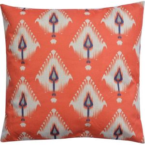 Clayre & Eef Sierkussen 43x43 cm Oranje Synthetisch Vierkant Kussenhoes met Kussenvulling