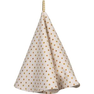 Clayre & Eef Theedoek Ø 80 cm Beige Geel Katoen Rond Citroen Vaatdoek